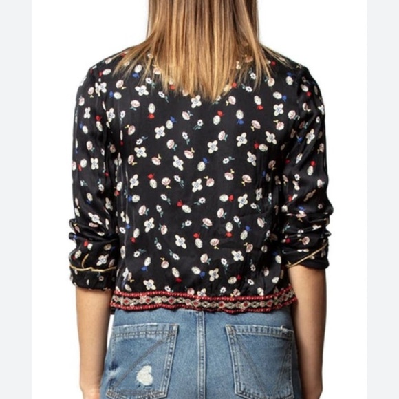 Zadig & Voltaire Vendrix Flower Vintage Jacket . Size: 38 $358 - Picture 2 of 9